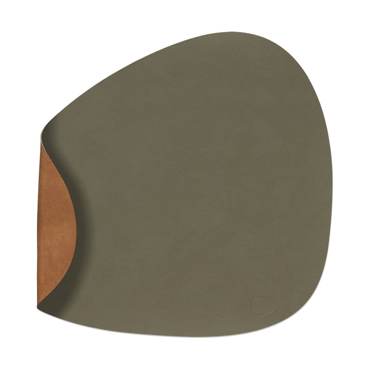 Nupo bordbrikke vendbar curve L 1 stk. - Army green-nature - LIND DNA