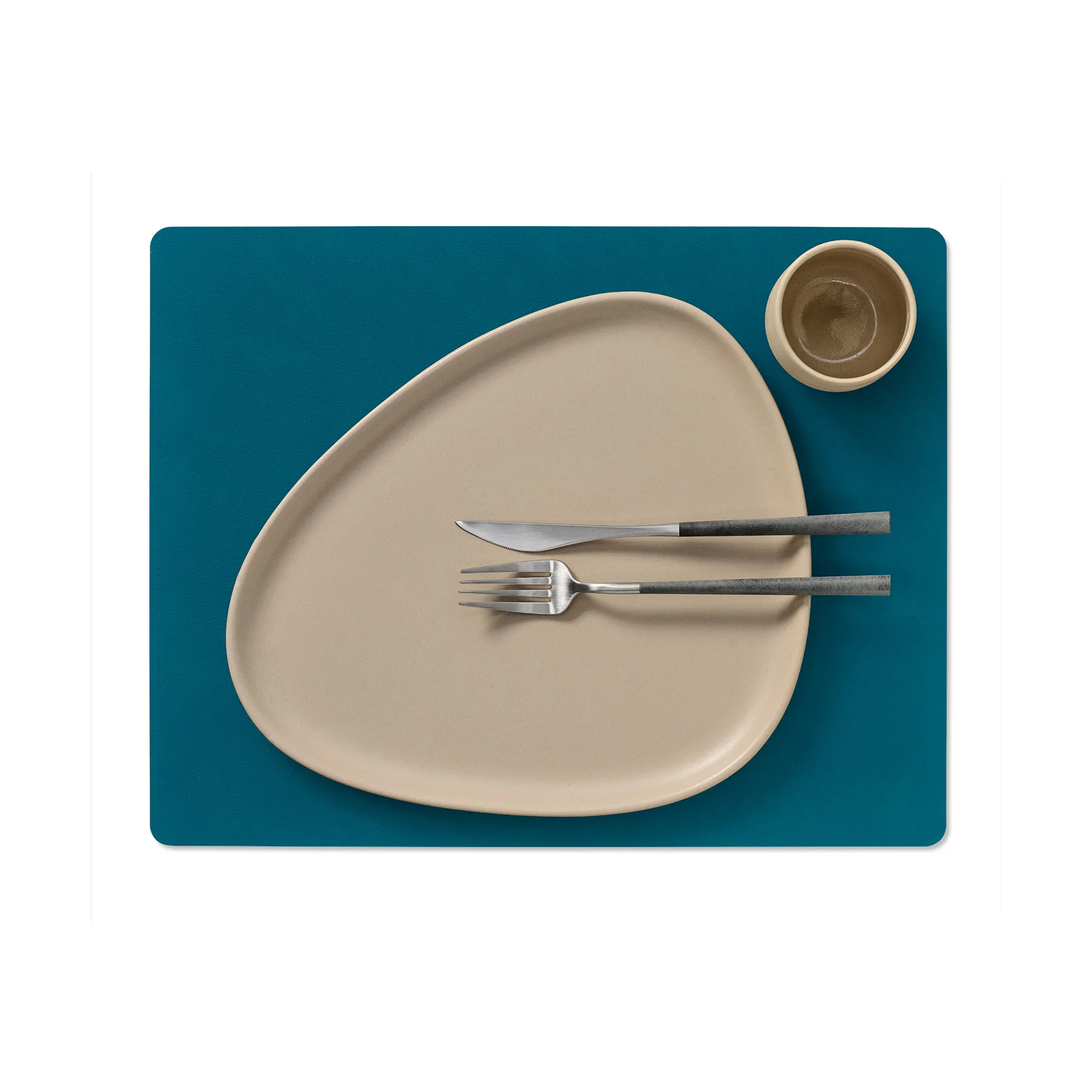 Nupo bordbrikke vendbar square L 1 stk., Midnight blue-petrol LIND DNA