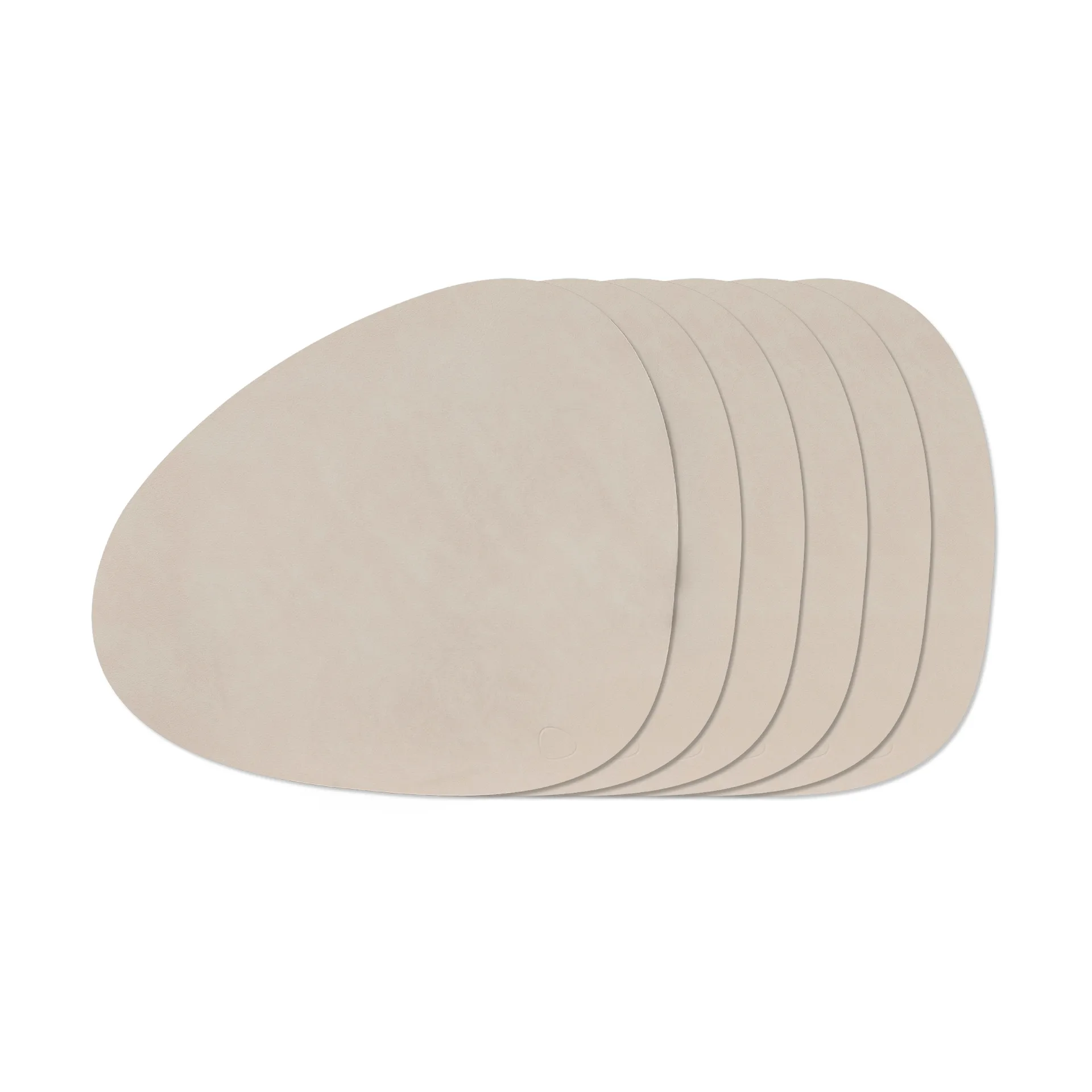 Nupo Curve bordbrikke-sett, Oyster White, 6-pakning LIND DNA