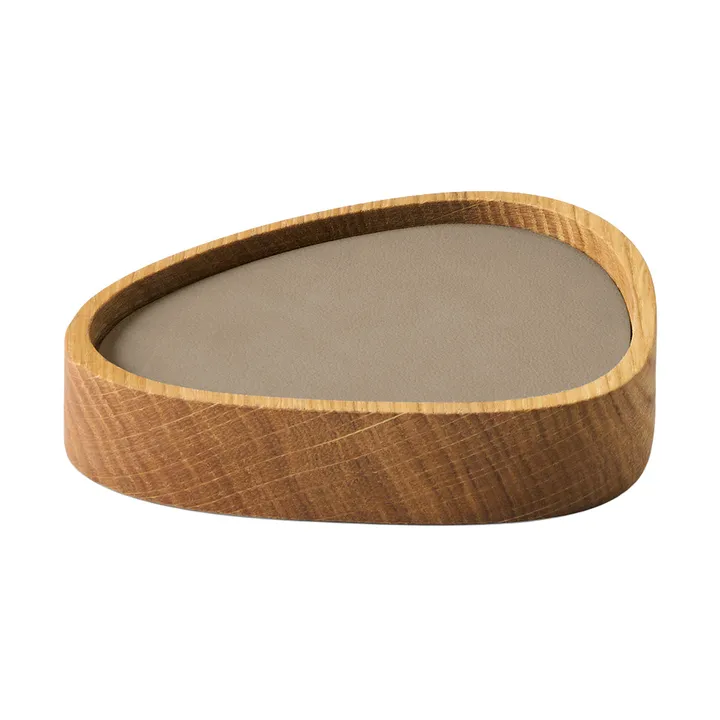 Wood Box glassunderlag sett - Nature-oak, curve, S, Nupo clay brown, 9 deler - LIND DNA