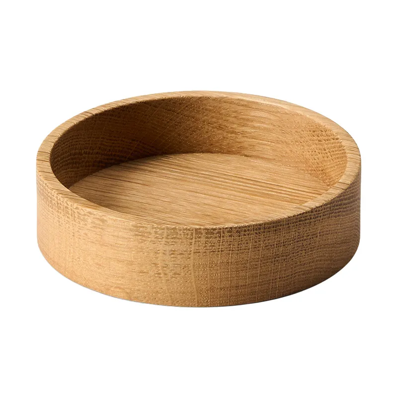 Wood Box oppbevaring til glassunderlag, Nature-oak, circle, S LIND DNA