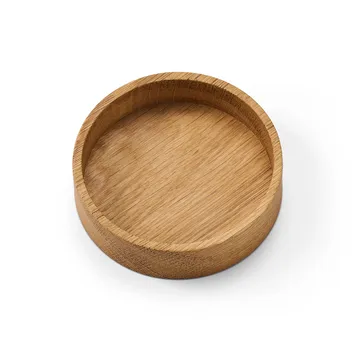 Wood Box oppbevaring til glassunderlag - Nature-oak, circle, S - LIND DNA
