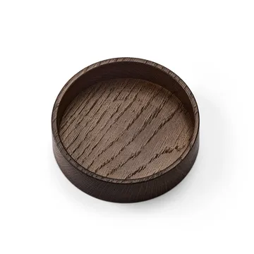 Wood Box oppbevaring til glassunderlag - Smoked-oak, circle, S - LIND DNA