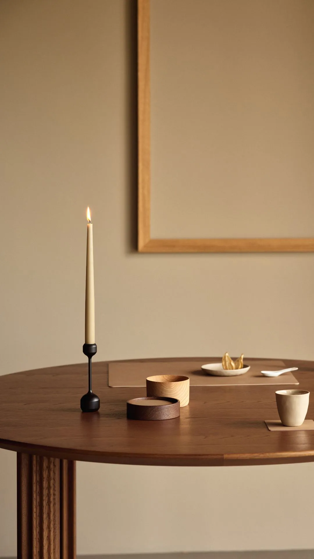Wood Box oppbevaring til glassunderlag, Smoked-oak, circle, S LIND DNA