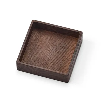 Wood Box oppbevaring til glassunderlag - Smoked-oak, square, S - LIND DNA