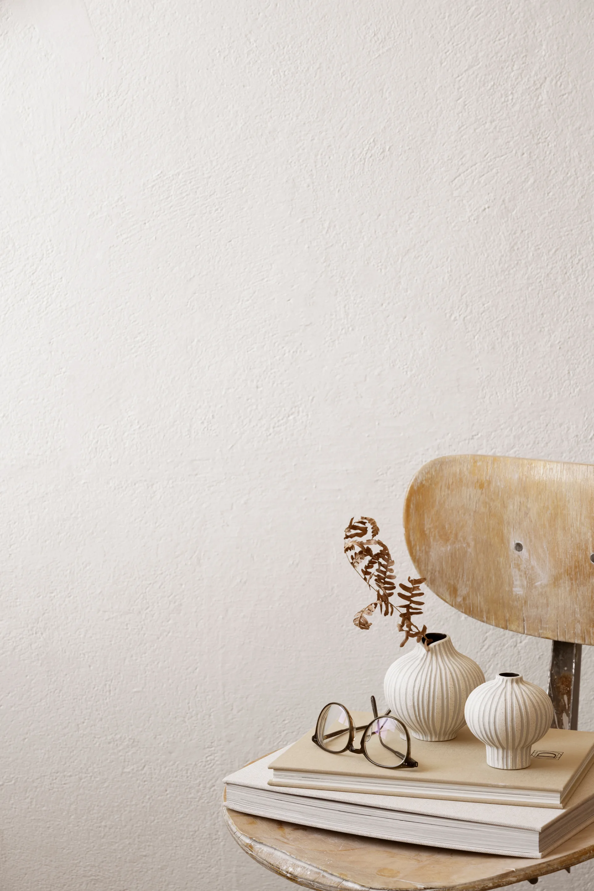 Cecilia vase, Sand white steinstripe Lindform