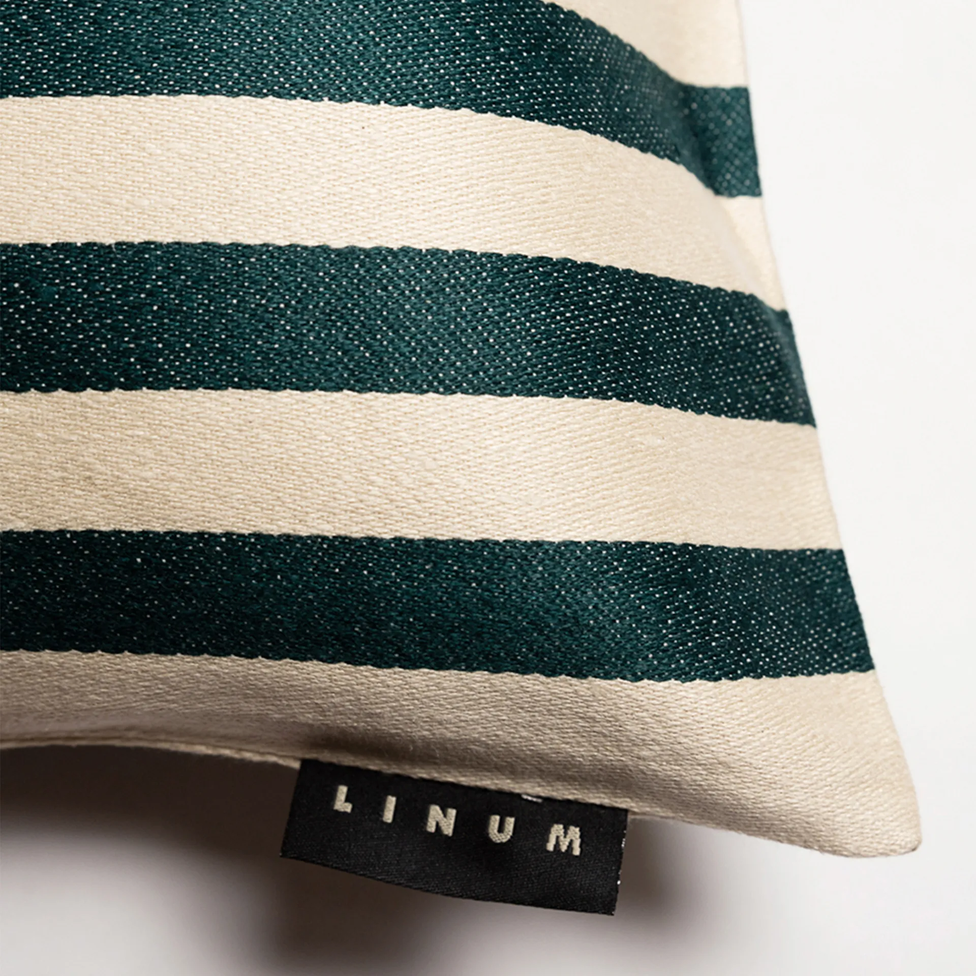 Amalfi putetrekk 35 x 50 cm, Dyp smaragdgrønn Linum