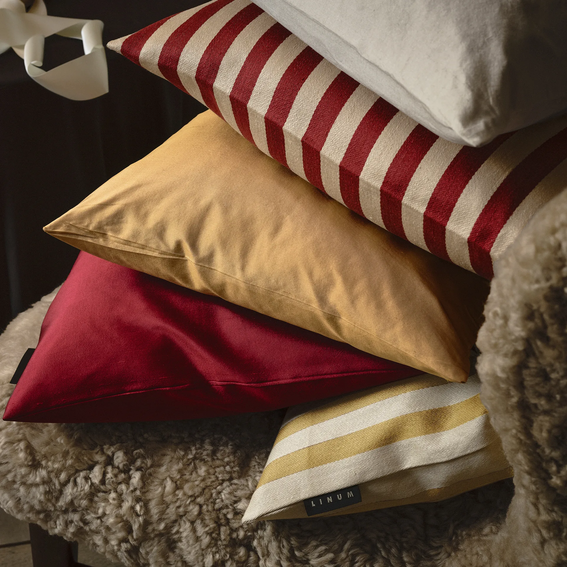 Amalfi putetrekk 35 x 50 cm, Rustorange Linum