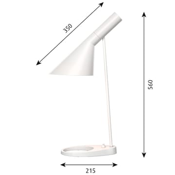 AJ bordlampe - Hvit - Louis Poulsen