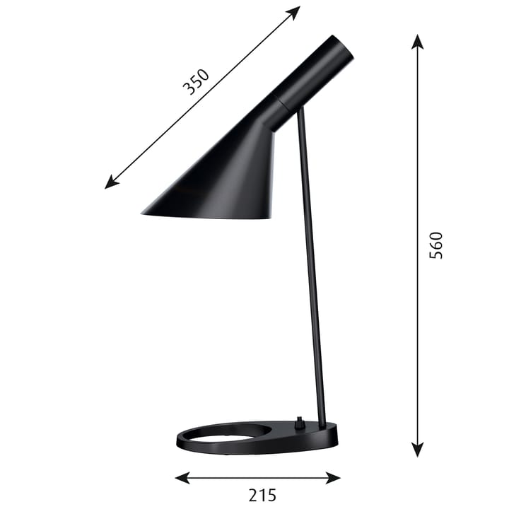 AJ bordlampe, Svart Louis Poulsen