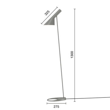 AJ gulvlampe - Warm grey - Louis Poulsen