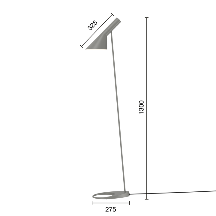 AJ gulvlampe, Warm grey Louis Poulsen