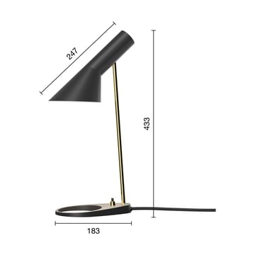 AJ MINI bordlampe - Brass-black - Louis Poulsen