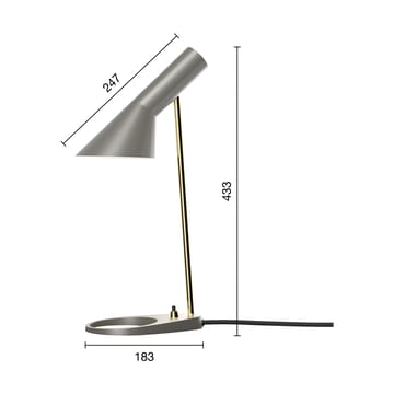 AJ MINI bordlampe - Brass-warm grey - Louis Poulsen