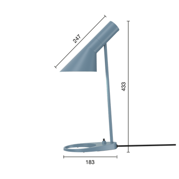 AJ MINI bordlampe - Dusty blue - Louis Poulsen