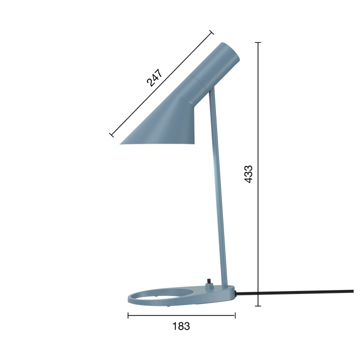 AJ MINI bordlampe, Dusty blue Louis Poulsen
