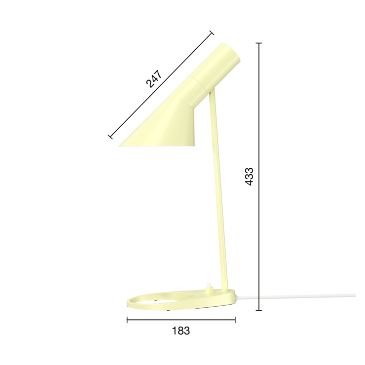 AJ MINI bordlampe, Soft lemon Louis Poulsen