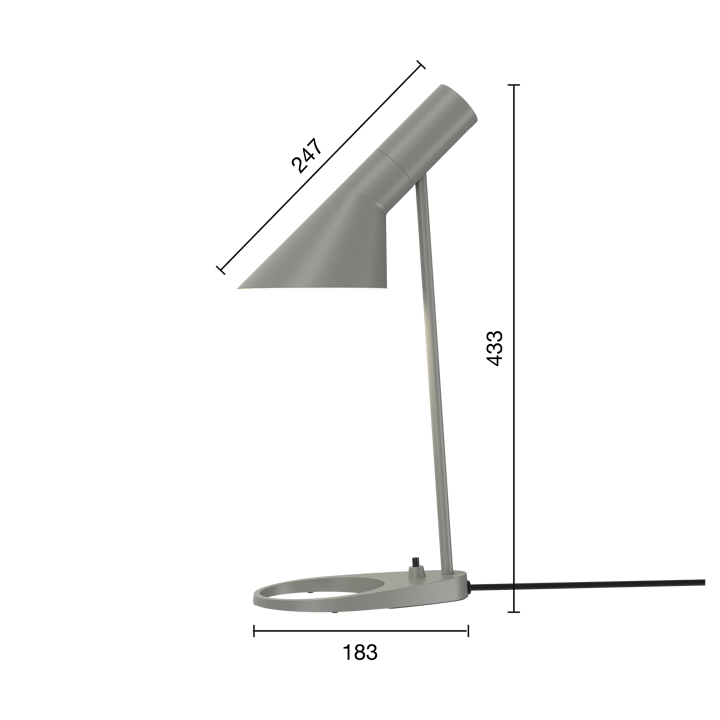 AJ MINI bordlampe, Warm grey Louis Poulsen