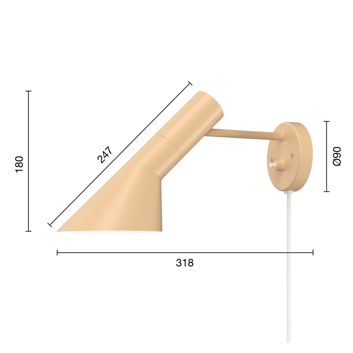AJ vegglampe, Warm sand Louis Poulsen
