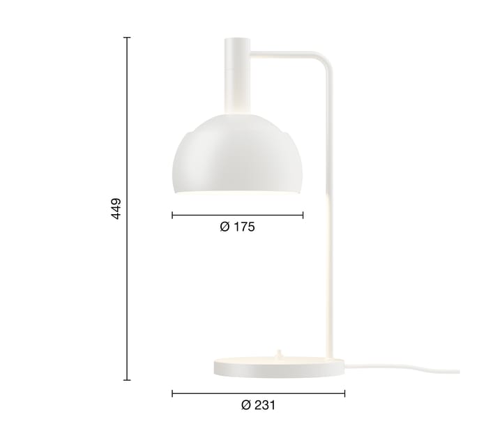 FJ Elements bordlampe Ø17,5 cm, White Louis Poulsen