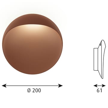 Flindt vegglampe Ø20 cm - Corten - Louis Poulsen