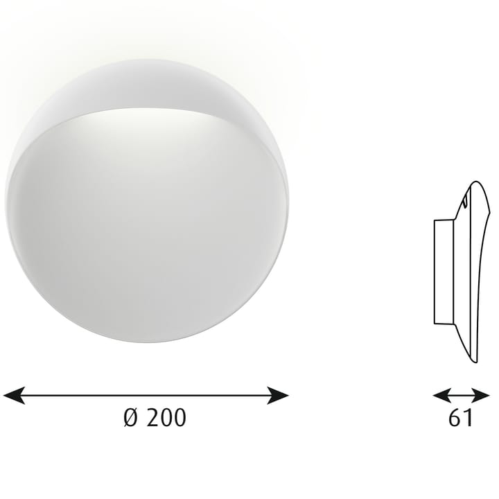 Flindt vegglampe Ø20 cm, Hvit Louis Poulsen
