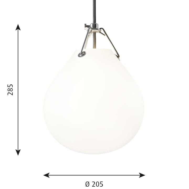 Moser pendel Ø20,5 cm, Matt hvit Louis Poulsen