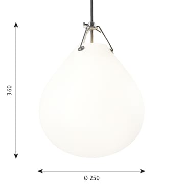 Moser pendel Ø25 cm - Matt hvit - Louis Poulsen