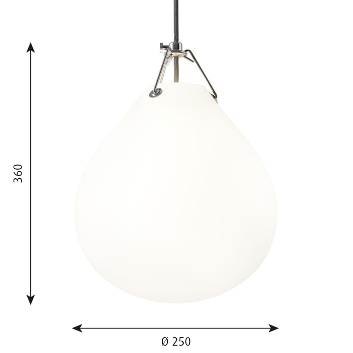 Moser pendel Ø25 cm, Matt hvit Louis Poulsen