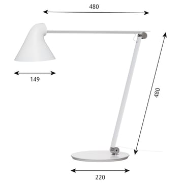 NJP bordlampe - Hvit - Louis Poulsen