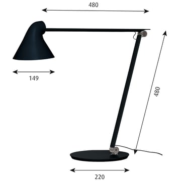NJP bordlampe - Svart - Louis Poulsen