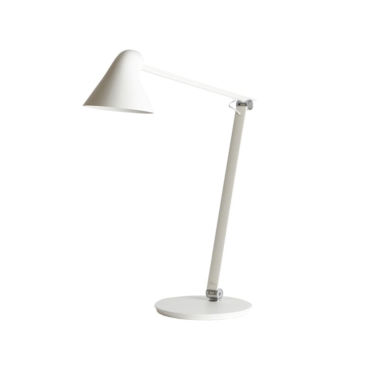 NJP skrivebordslampe - Hvit, fotplate, 3000k - Louis Poulsen