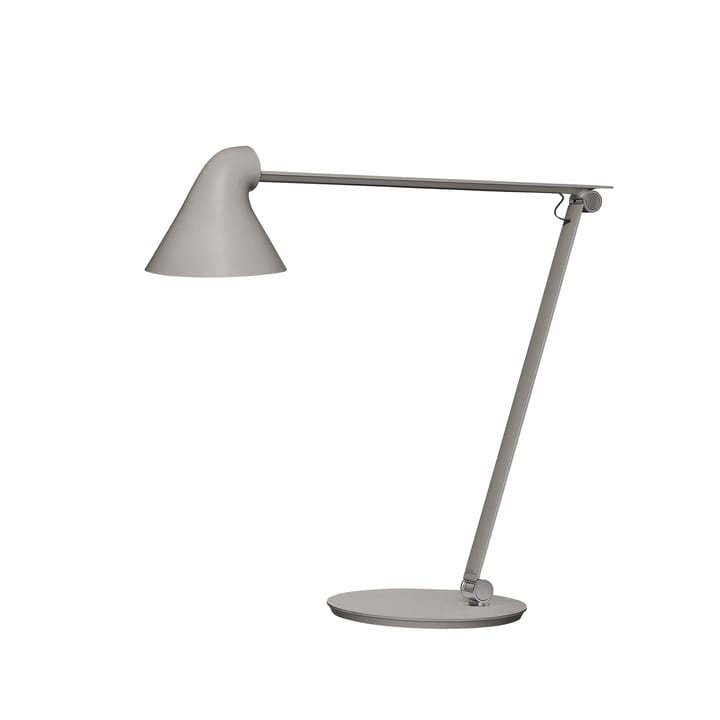 NJP skrivebordslampe - Lysegrå, fotplate, 3000k - Louis Poulsen