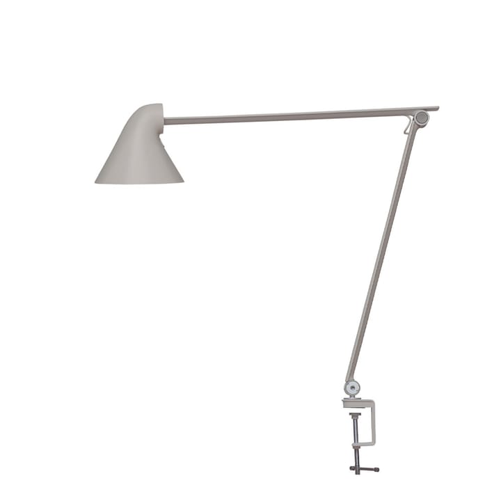 NJP skrivebordslampe - Lysegrå, klemme, 2700k - Louis Poulsen
