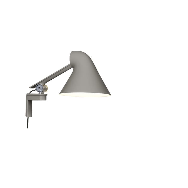 NJP vegglampe - Lysegrå, kort arm, LED, 3000k - Louis Poulsen