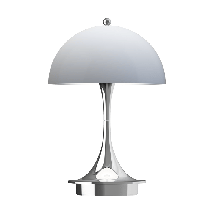 Panthella 160 Portable v3 bordlampe - Chrome opal grey - Louis Poulsen