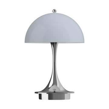 Panthella 160 Portable v3 bordlampe - Chrome opal grey - Louis Poulsen