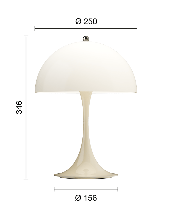 Panthella 250 bærbar bordlampe, Opal beige Louis Poulsen