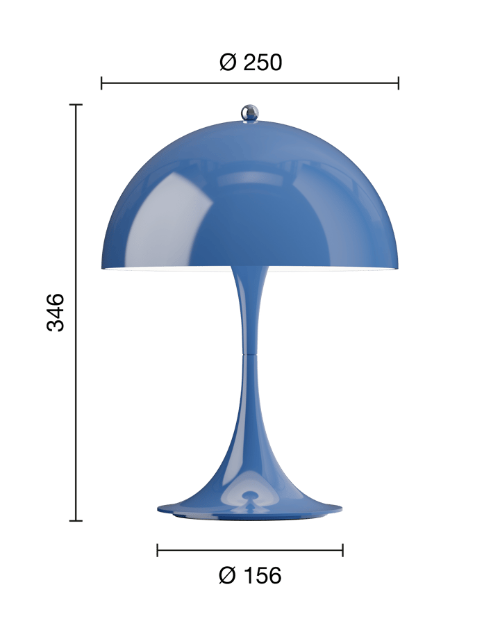 Panthella 250 bærbar bordlampe, Opaque indigo blue Louis Poulsen