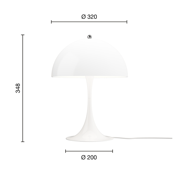 Panthella 320 bordlampe, Opal white Louis Poulsen