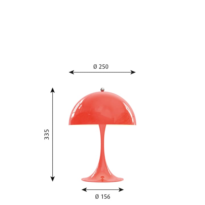 Panthella MINI bordlampe, Korall Louis Poulsen