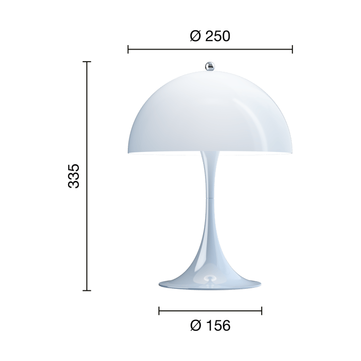 Panthella MINI bordlampe, Pale blue Louis Poulsen