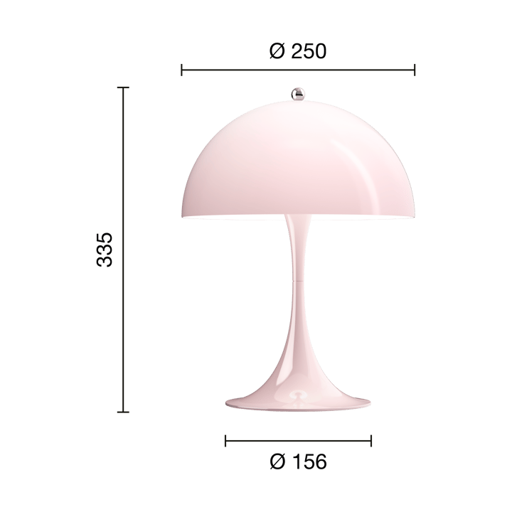 Panthella MINI bordlampe, Pale rose Louis Poulsen