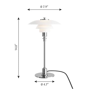 PH 2/1 bordlampe - Krom - Louis Poulsen