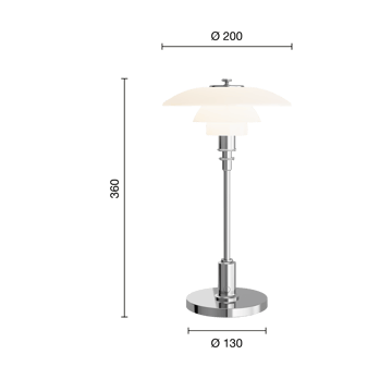 PH 2/1 Portable bordlampe - Krombelegg - Louis Poulsen