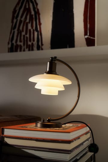 PH 2/2 Luna bordlampe - Aged brass-opalglass - Louis Poulsen