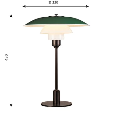 PH 3½-2½ bordlampe - Grønn - Louis Poulsen