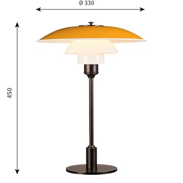 PH 3½-2½ bordlampe - Gul - Louis Poulsen