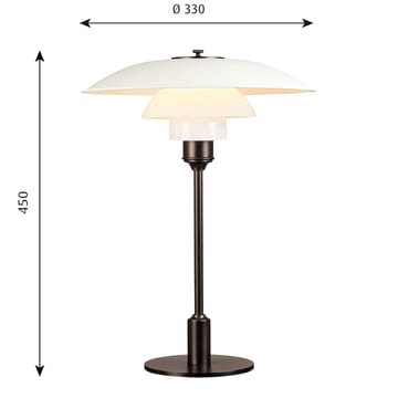 PH 3½-2½ bordlampe - Hvit - Louis Poulsen