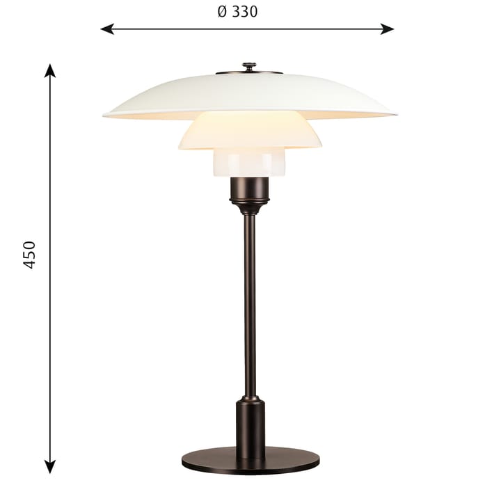 PH 3½-2½ bordlampe, Hvit Louis Poulsen